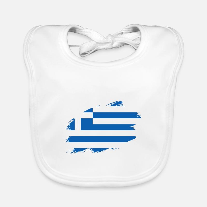 Drapeau grec Bavoir bio Bébé