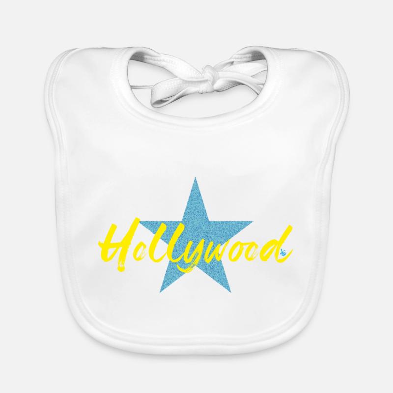Star hollywoodienne - Bavoir bio Bébé - blanc