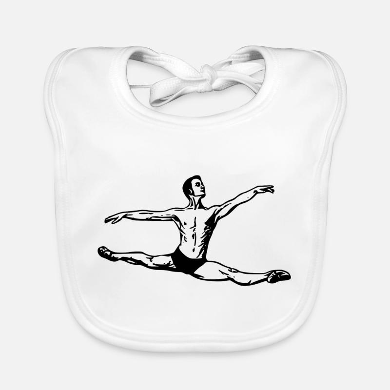 danseur - Bavoir bio Bébé - blanc
