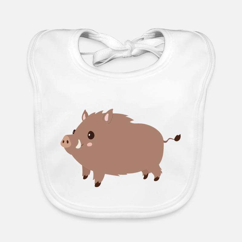 Wildschwein Baby Bio-Lätzchen