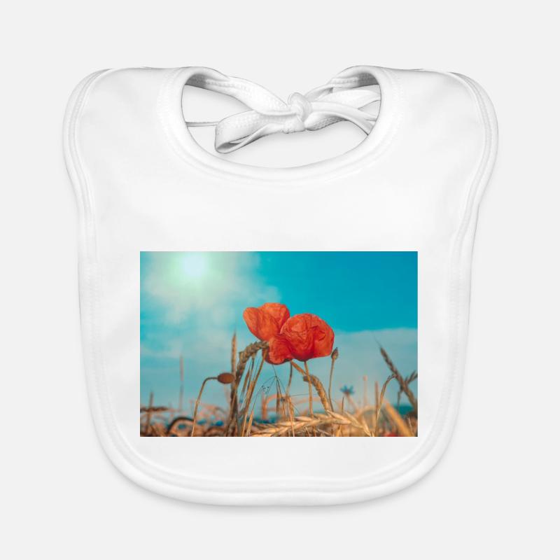 Mohnblumen Baby Bio-Lätzchen