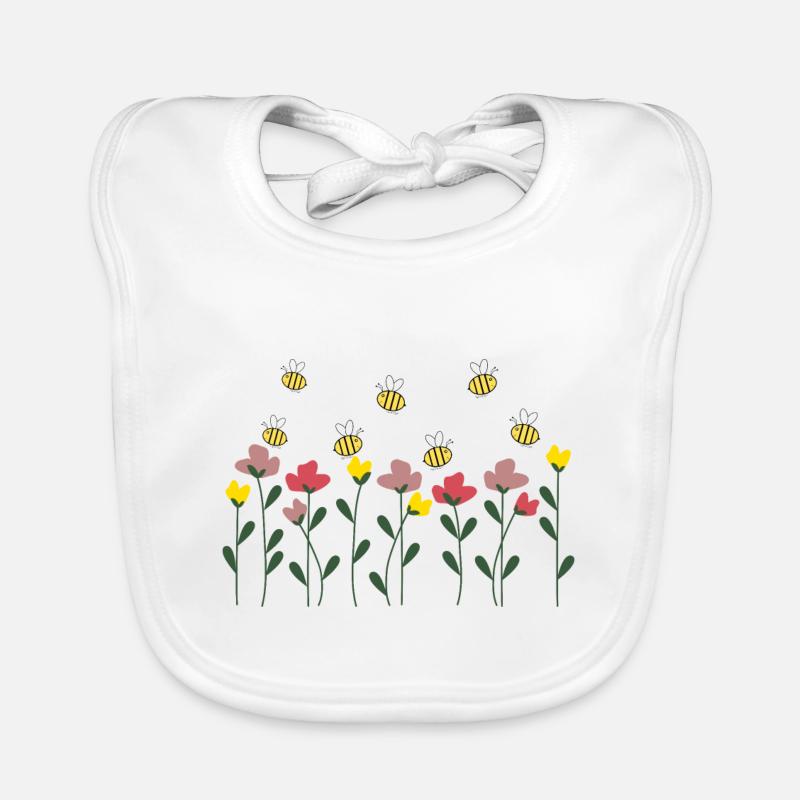 Pré de fleurs Bavoir bio Bébé