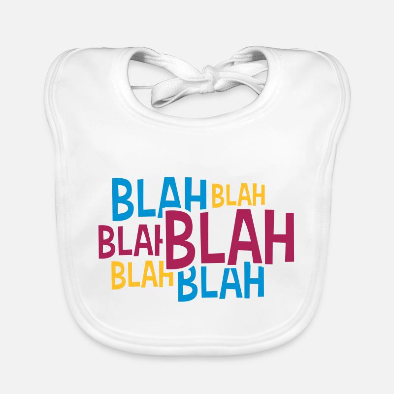 Comic Blah Coloré - Bavoir bio Bébé - blanc