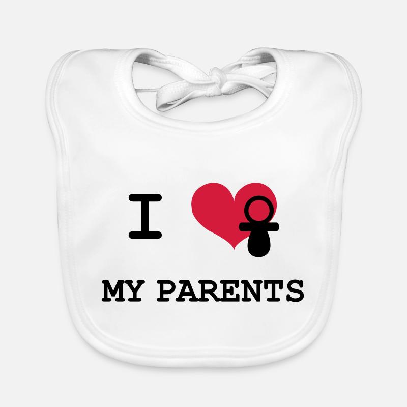 J'aime mes parents Bavoir bio Bébé
