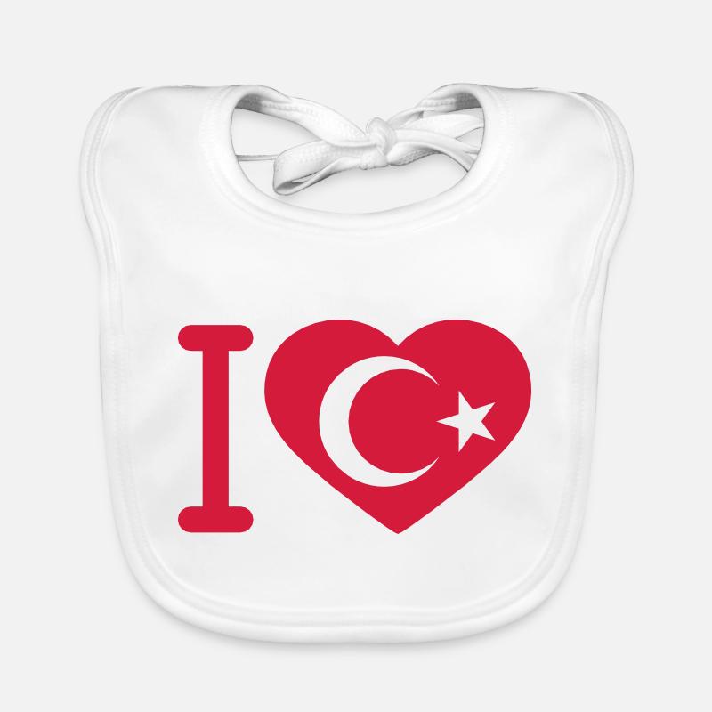 Türkei Herz Logo Baby Bio-Lätzchen