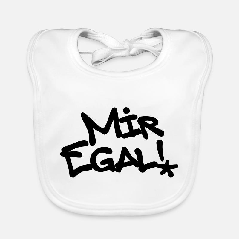 Mir egal, Graffiti, Egal, Farbe editierbar Baby Bio-Lätzchen