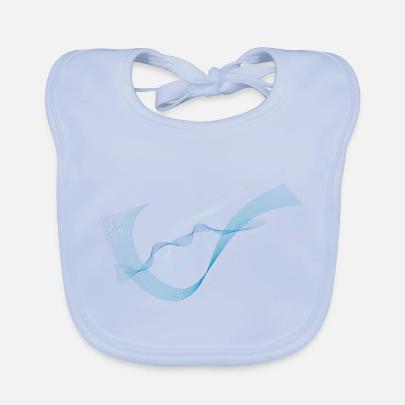blue wave Organic Baby Bibs