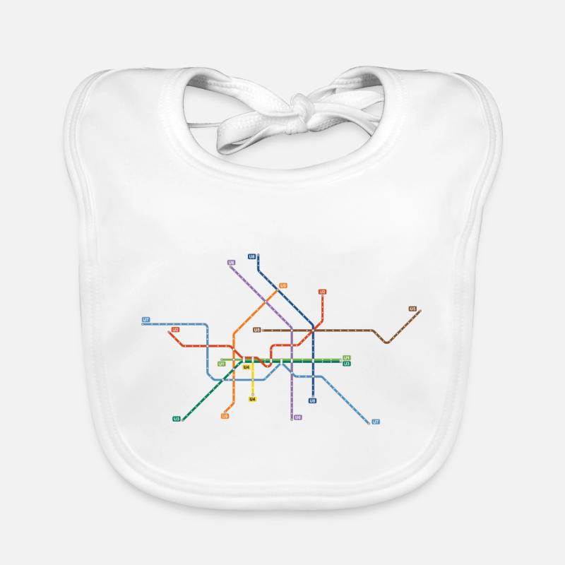 Metro Berlin - Baby Bio-Lätzchen - Weiß