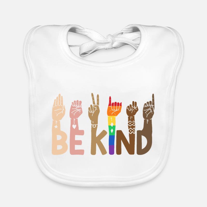 Be Kind LGBT Regenbogen Baby Bio-Lätzchen