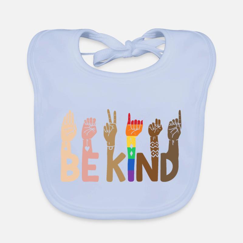Be Kind LGBT Regenbogen Baby Bio-Lätzchen