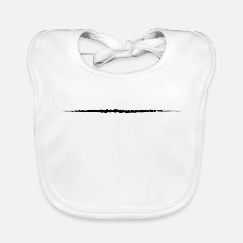 Stroke Art Brushstroke Underscore Crack Line Organic Baby Bibs