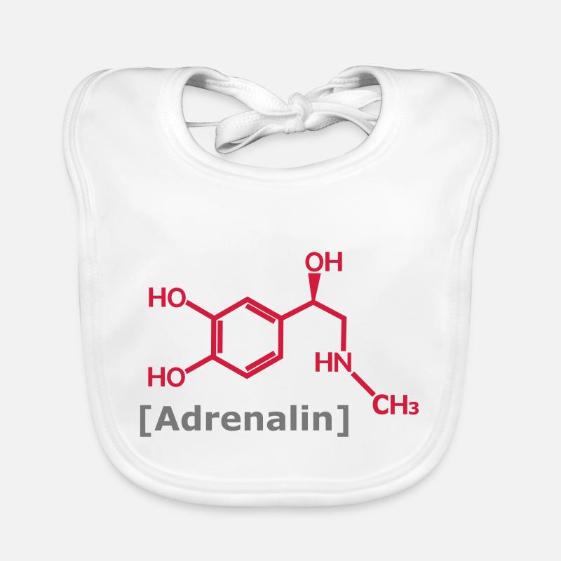 Adrenalin - Baby Bio-Lätzchen - Weiß