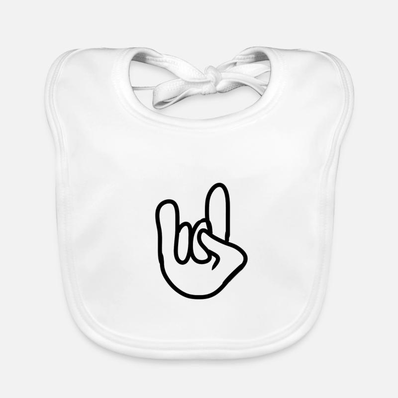 Les cornes de la main Bavoir bio Bébé