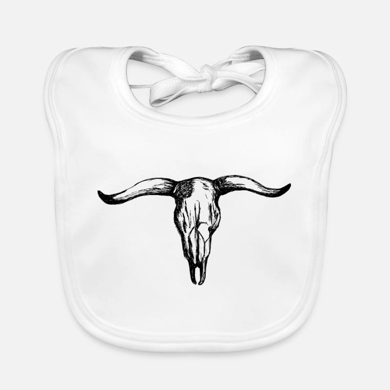 Bull skull Organic Baby Bibs