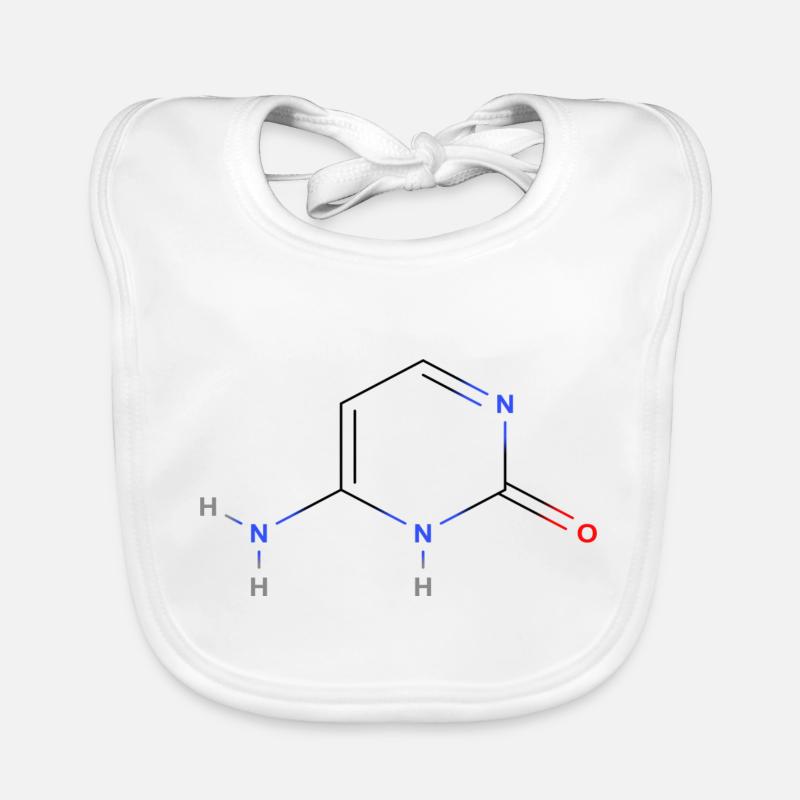 Molécule de cytosine - Formule structurale colorée Bavoir bio Bébé