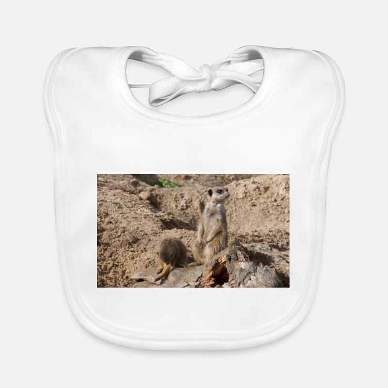 Zwei Erdmännchen Baby Bio-Lätzchen