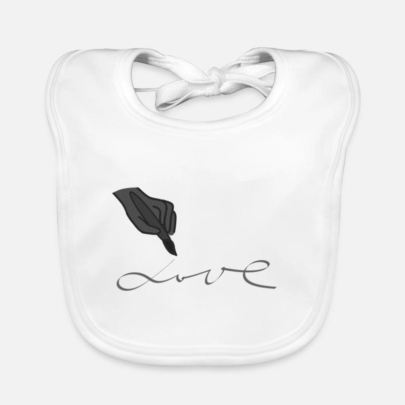 Drawing Love Organic Baby Bibs