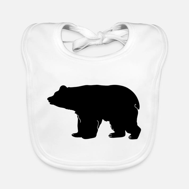 Silhouette d’ours Bavoir bio Bébé
