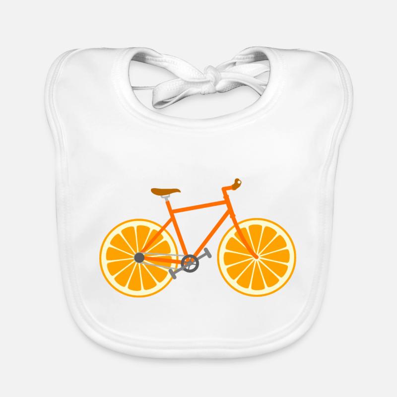 Fahrrad Obst Frucht Orange Baby Bio-Lätzchen