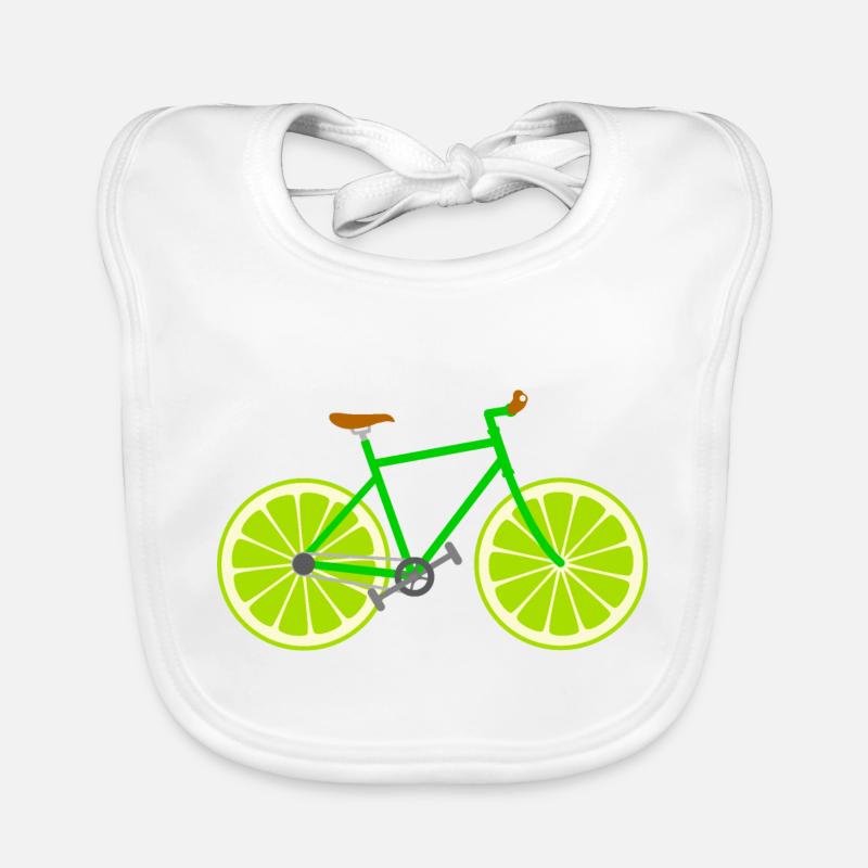 Bicycle fruit fruit lime Organic Baby Bibs