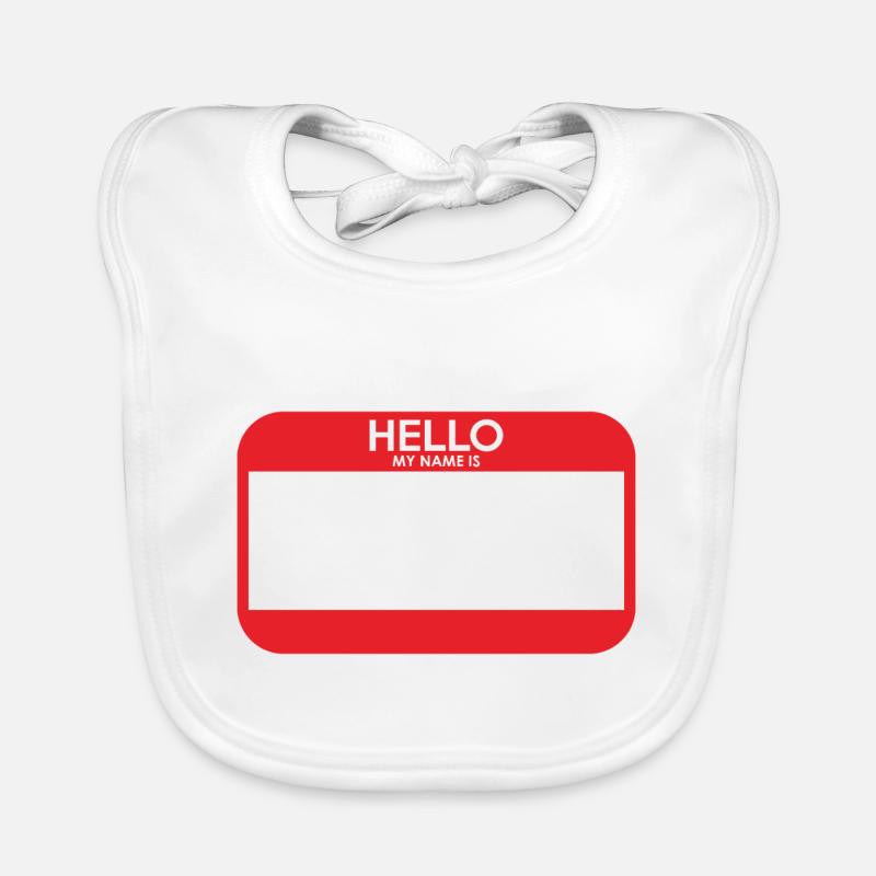 blank name tag Organic Baby Bibs