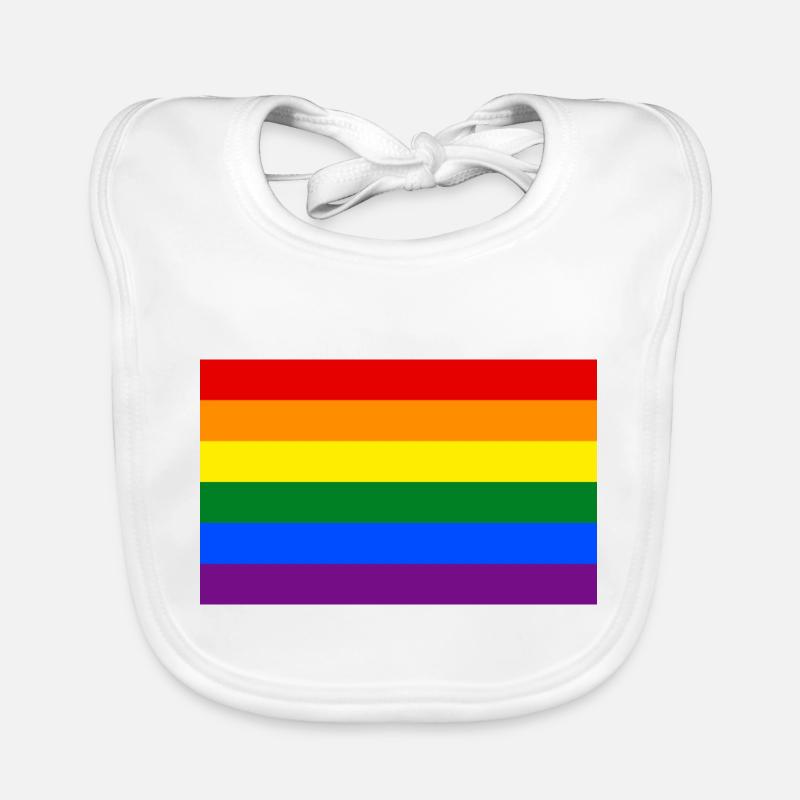 Drapeau homo Bavoir bio Bébé