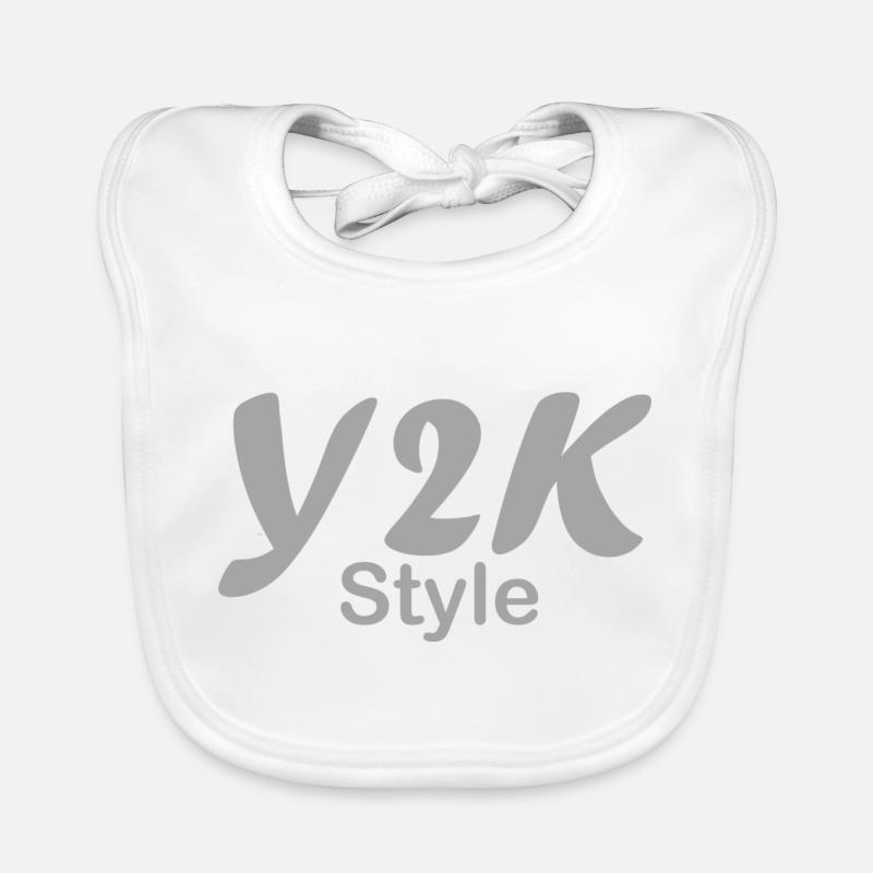Y2k style 2000 - Bavoir bio Bébé - blanc