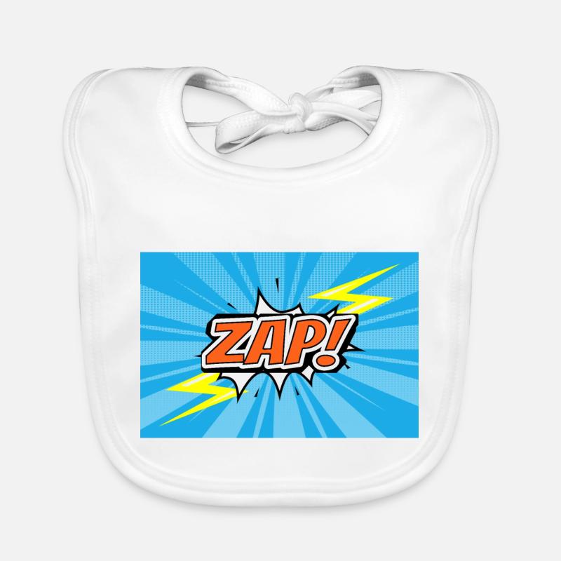 ZAP! Comic Style Graffiti Lettering Organic Baby Bibs