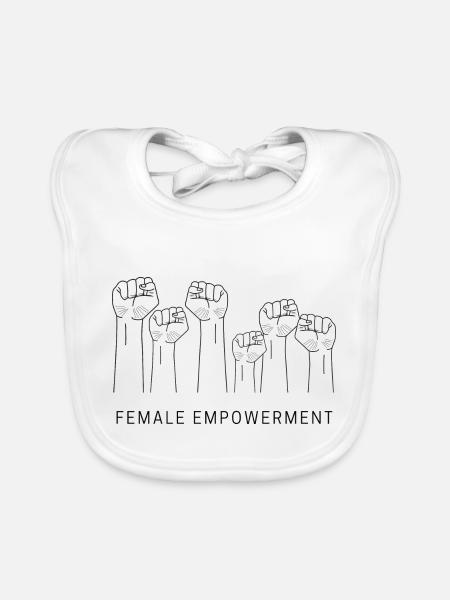 Female Empowerment - Baby Bio-Lätzchen - Weiß - Vorne