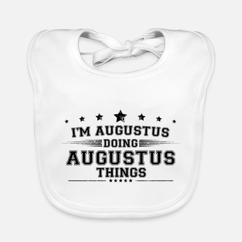 Ich bin Augustus, der Augustus-Dinge tut Baby Bio-Lätzchen