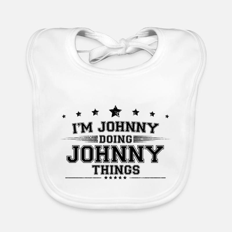 i’m Johnny doing Johnny things Organic Baby Bibs