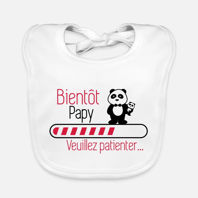 Bientôt papy - Futur Papi Bavoir bio Bébé