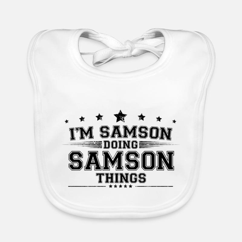 Ich bin Samson, der Samson-Dinge macht Baby Bio-Lätzchen