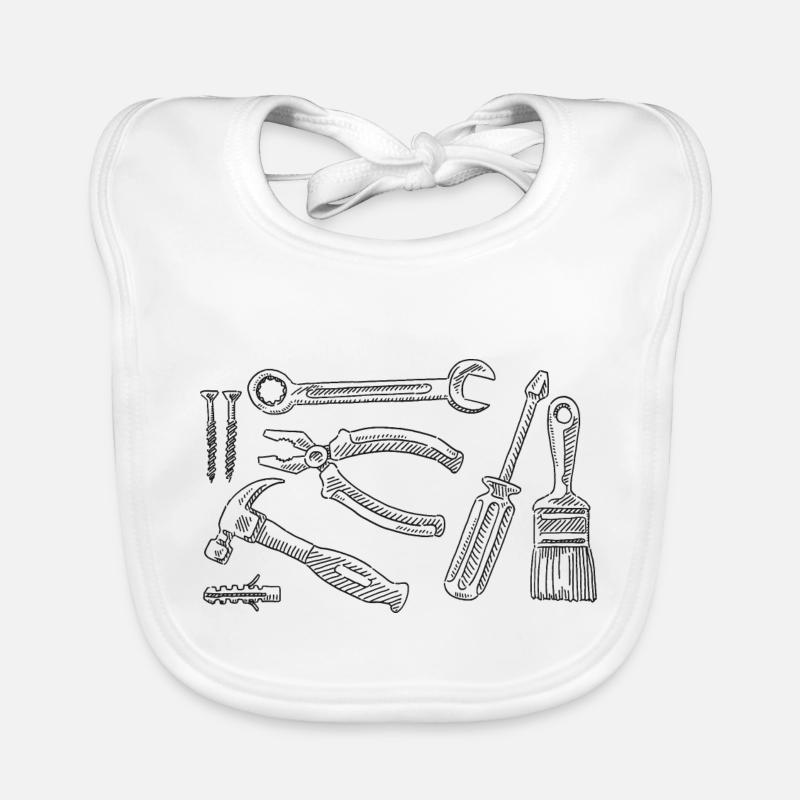 Werkzeug DIY Set Symbole Baby Bio-Lätzchen