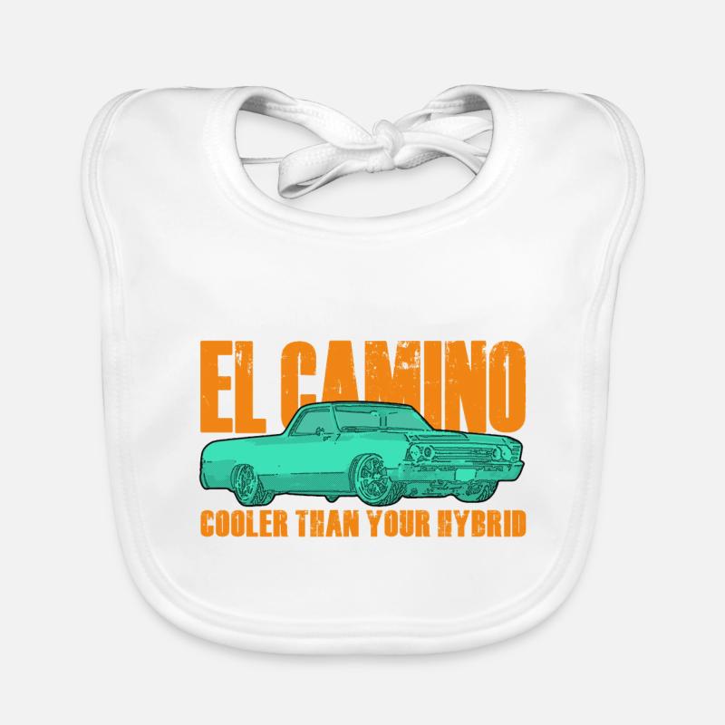 el camino plus cool qu’hybride - Bavoir bio Bébé - blanc