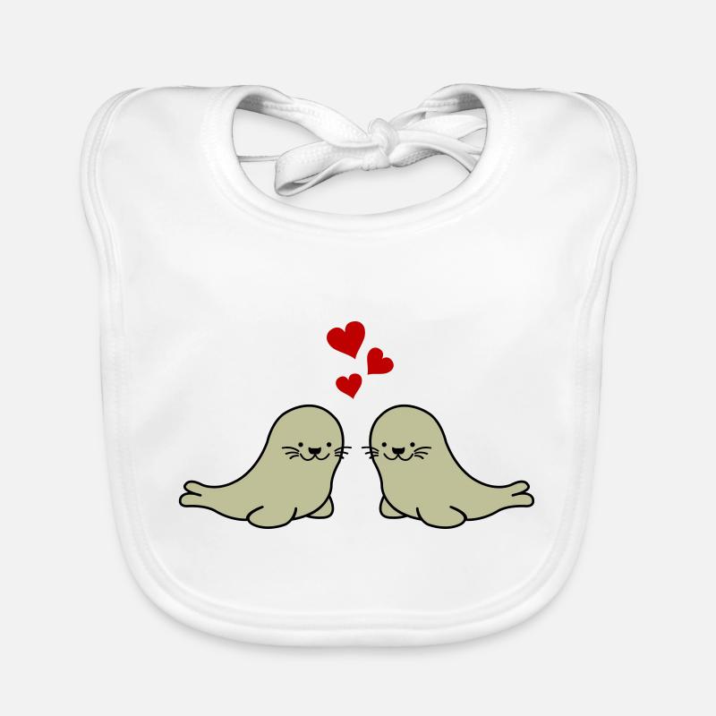 seals in love Organic Baby Bibs