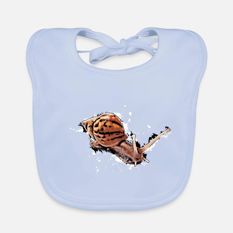 snail with dots Baby Bio-Lätzchen