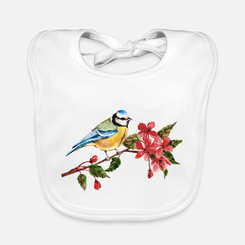 Bunter Vogel Baby Bio-Lätzchen