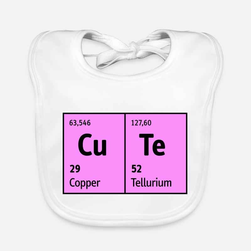Tableau périodique des éléments CuTe mignon mignon sympa Bavoir bio Bébé