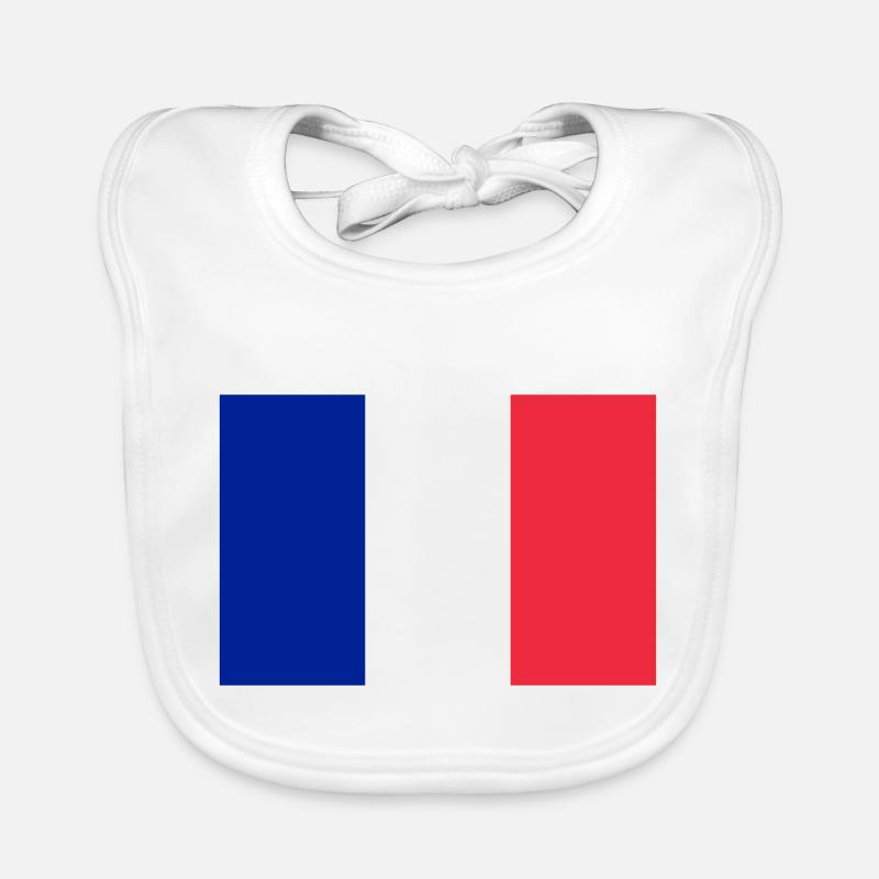 Drapeau français / French flag Bavoir bio Bébé