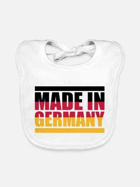 Made in Germany - Organic Baby Bibs - white - Front