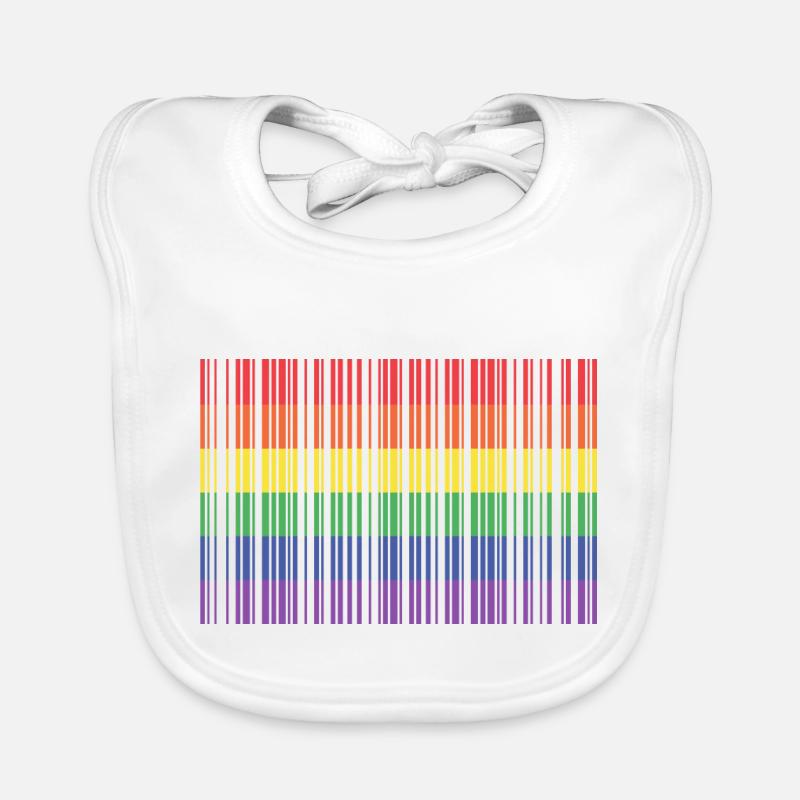 Love is Love | Barcode | Regenbogen Baby Bio-Lätzchen