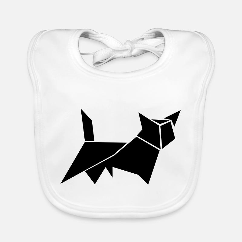 Origami Katze Illustration Geschenkidee Baby Bio-Lätzchen