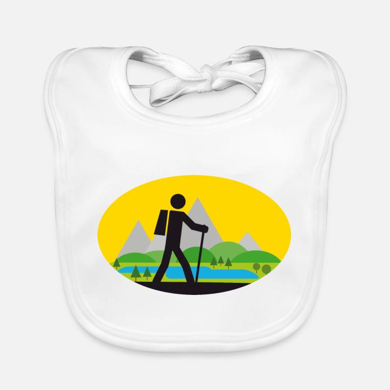 Hikers with landscape Organic Baby Bibs