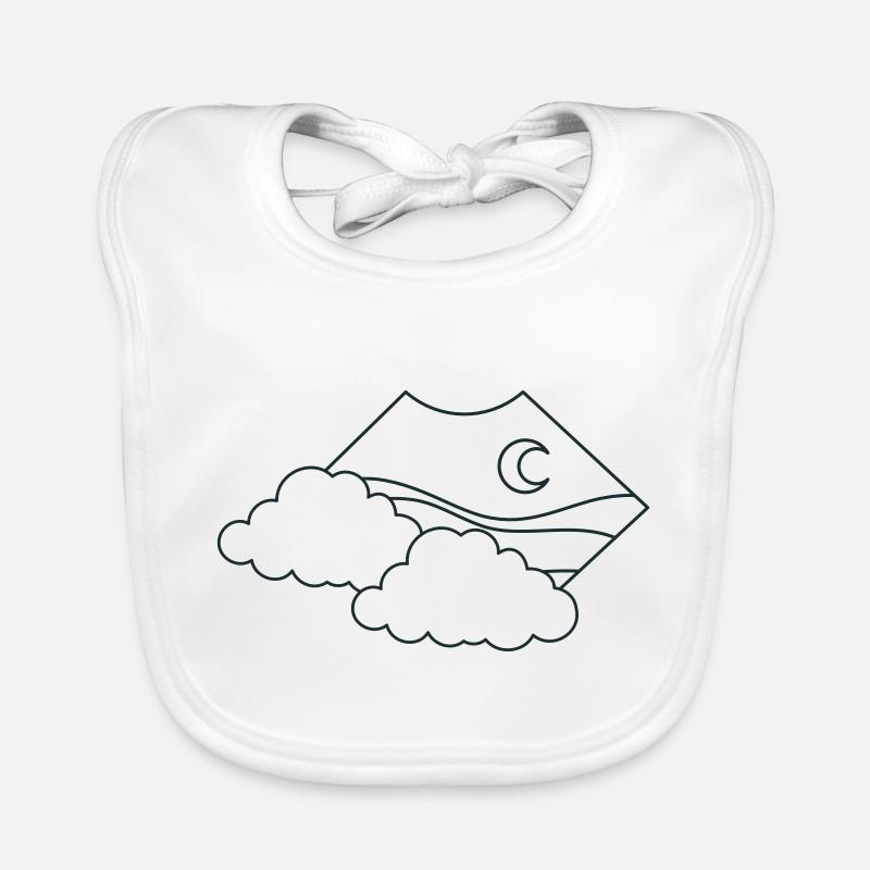 BOHO cloud above moon Organic Baby Bibs