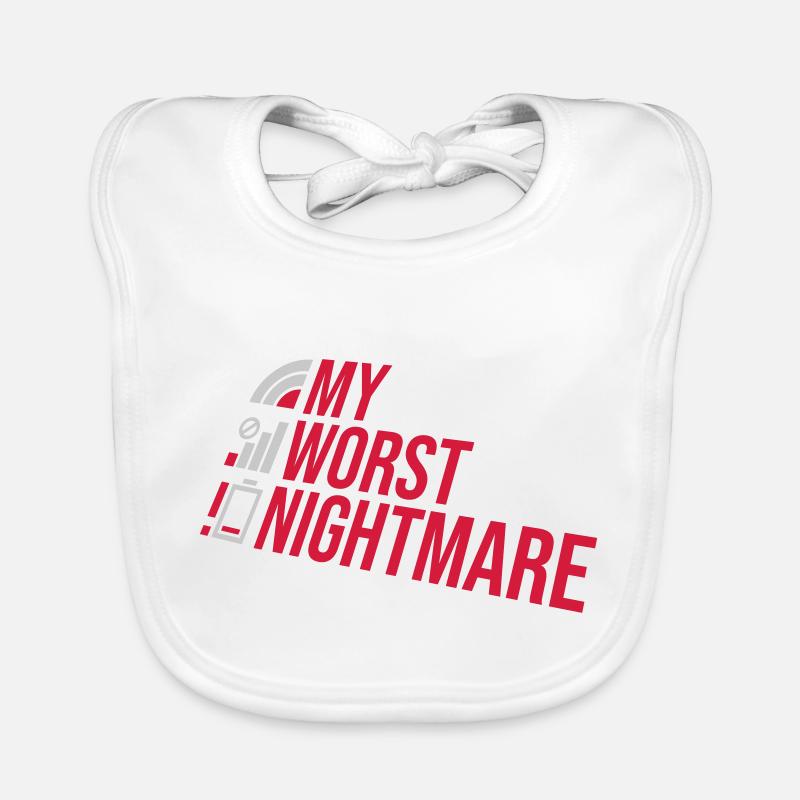 Funny my worst nightmare Organic Baby Bibs
