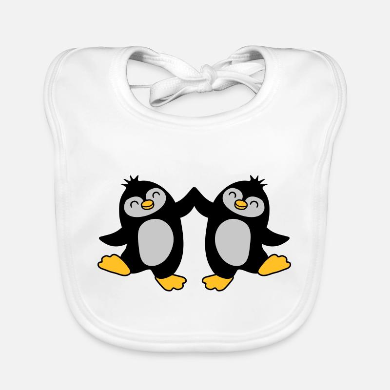 High Five Bienvenue Pingouins Bavoir bio Bébé