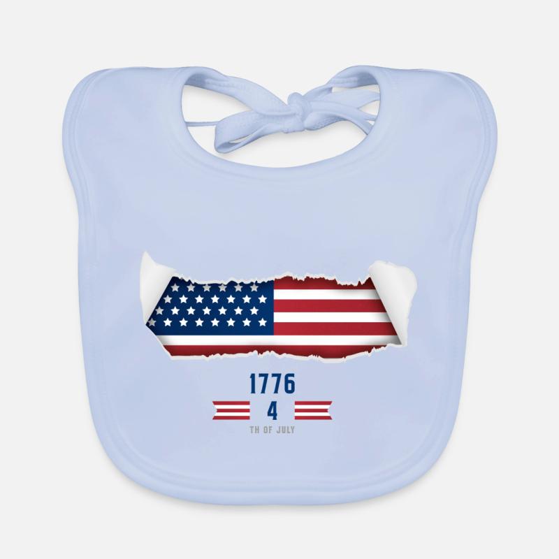 Indépendance du 4 juillet Bavoir bio Bébé