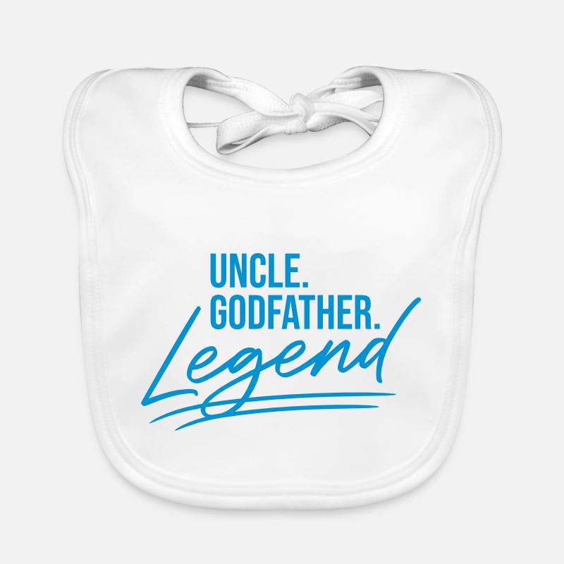 Uncle Godfather Legend Quote Organic Baby Bibs