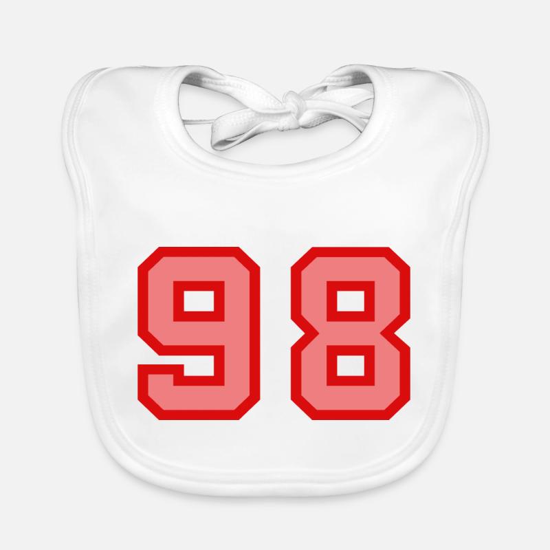 Cool Retro Retrostyle Jersey Number Back Number Organic Baby Bibs